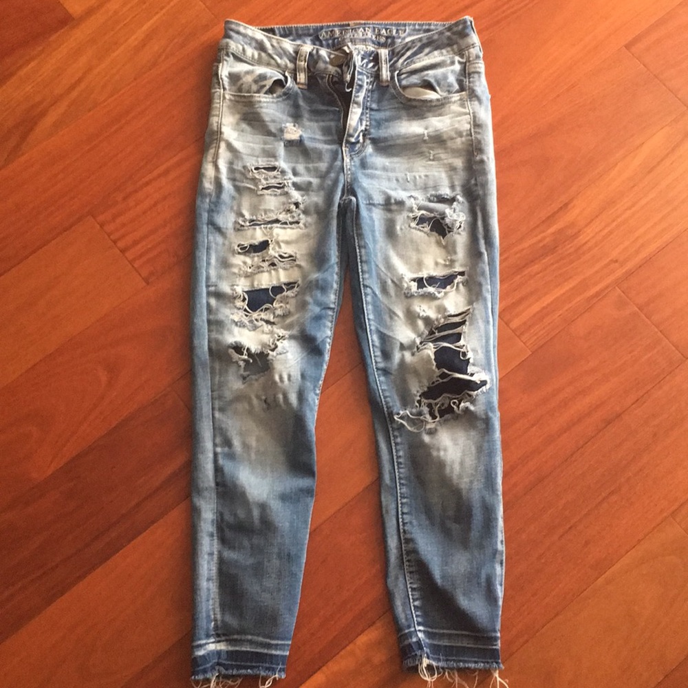 American Eagle high rise jegging crop size 2